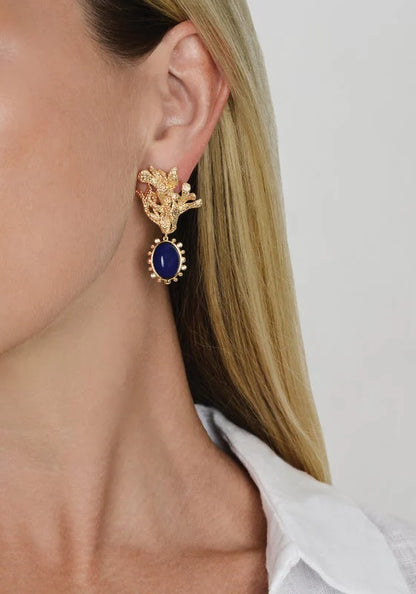Kelp with Lapis Earrings