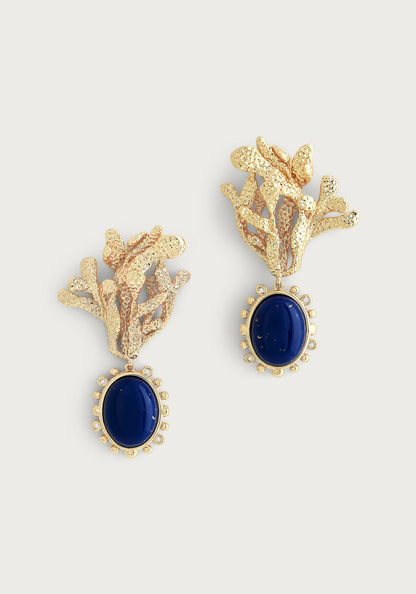 Kelp with Lapis Earrings