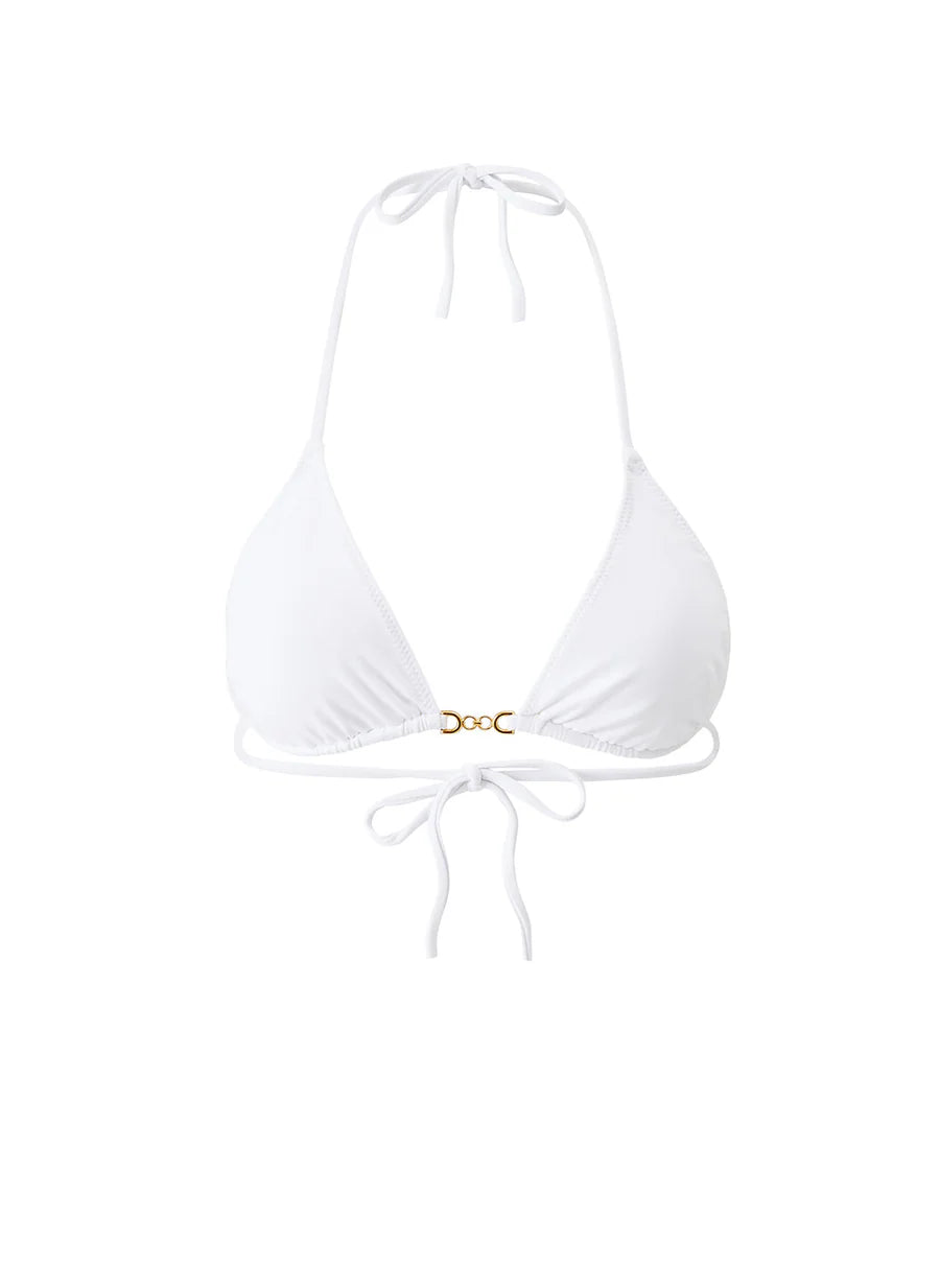 Tasmania White Bikini Top