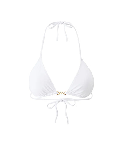 Tasmania White Bikini Top