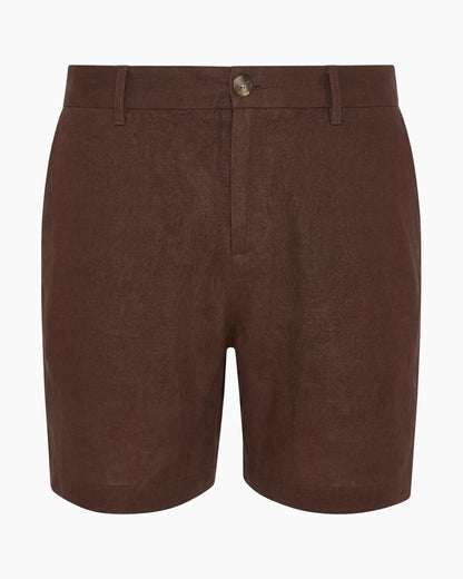 Stretch Linen Short Espresso