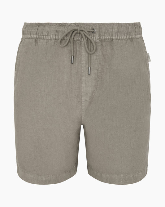 Pigment Dye Linen Pull On Short
