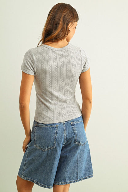 Pointelle Grey Set