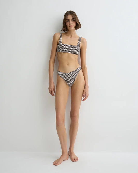 Aria Bikini Top Mocha Dot