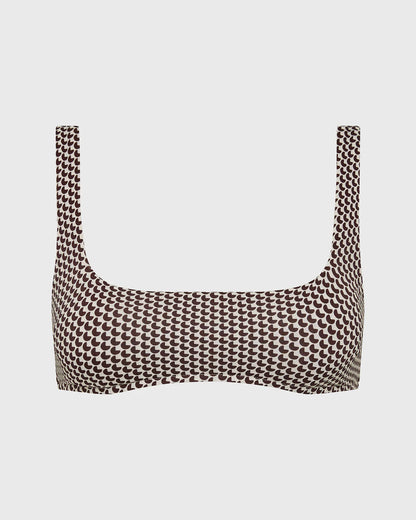 Aria Bikini Top Mocha Dot