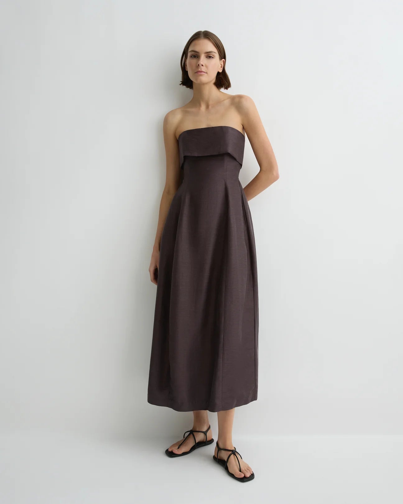 Bormio Bandeau Maxi Dress Mocha