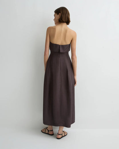 Bormio Bandeau Maxi Dress Mocha