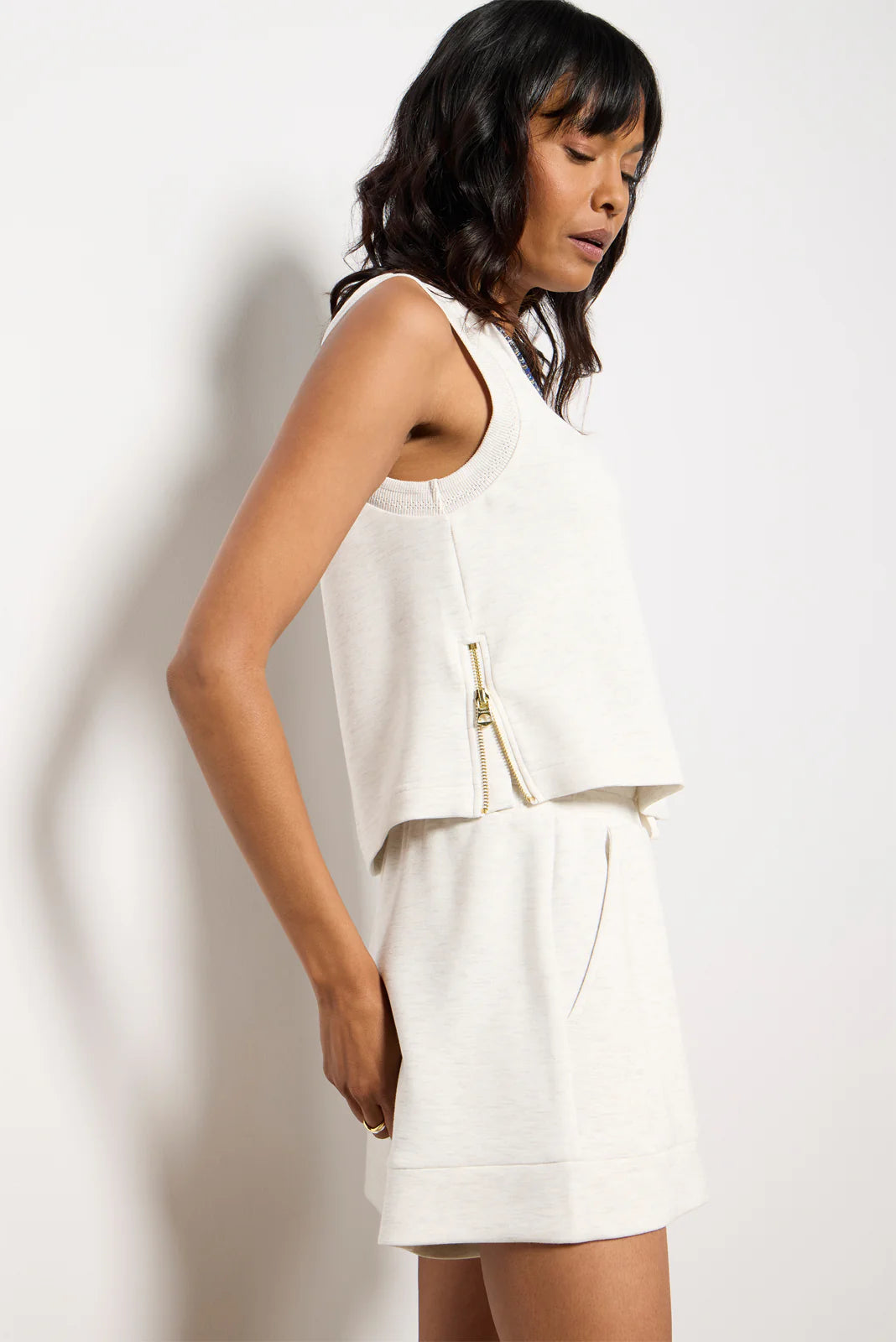 Shea Crop Tank Pearl