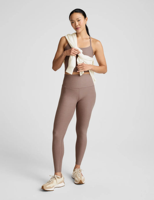 Spacedye Caught In The Midi High Waisted Legging Taupe