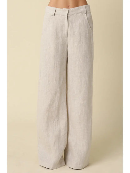 Reba Wide-Leg Linen Pant