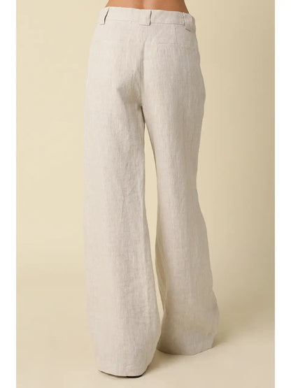 Reba Wide-Leg Linen Pant