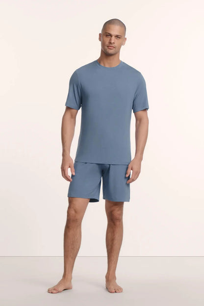 Henry Short PJ Set Slate Blue