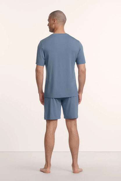 Henry Short PJ Set Slate Blue