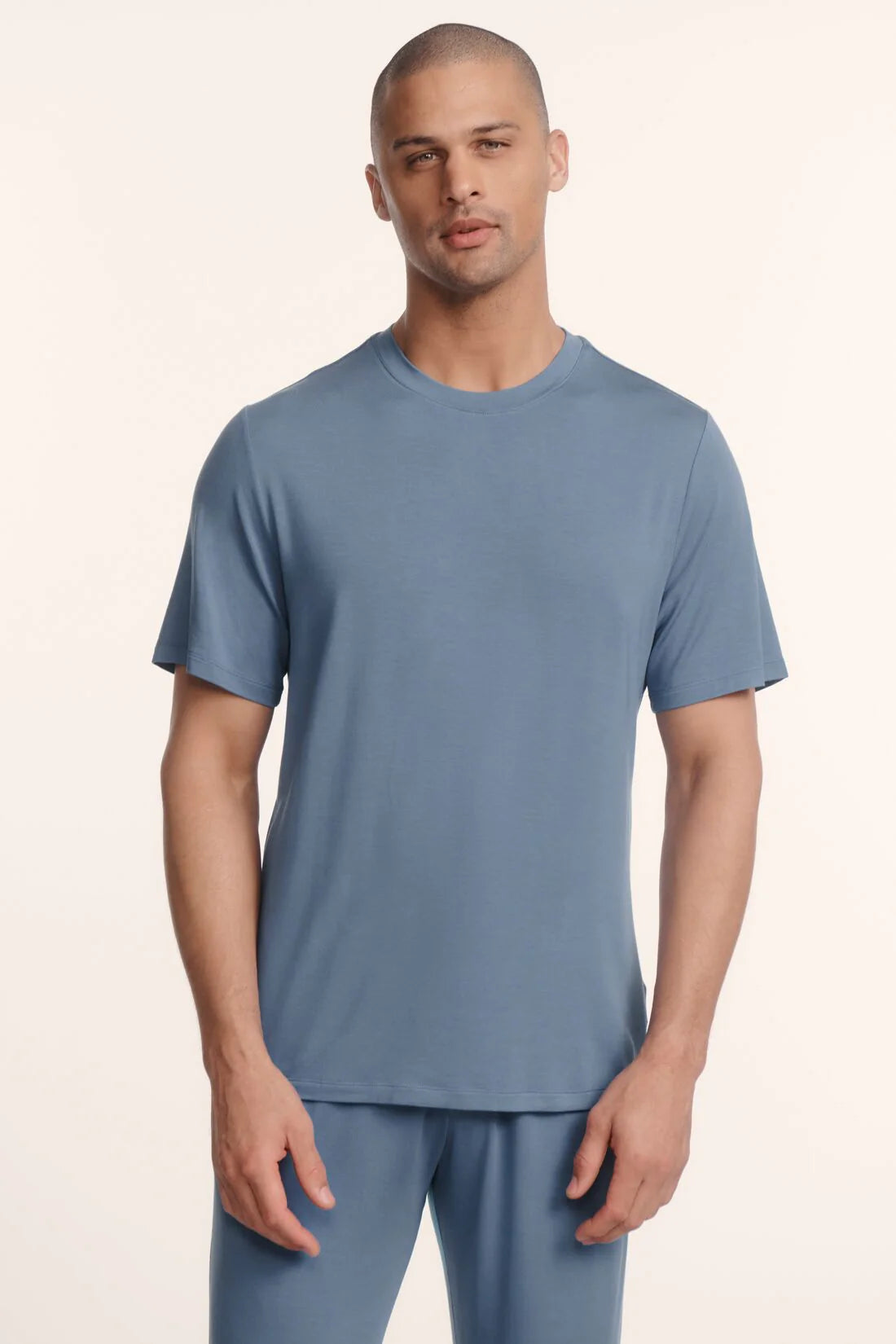 Henry Short Sleeve Pant PJ Set Slate Blue