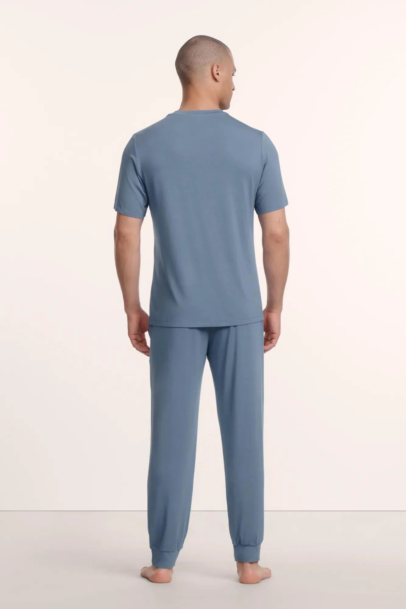 Henry Short Sleeve Pant PJ Set Slate Blue