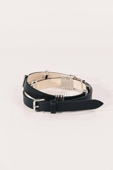 Richa Single Wrap Silver Belt Black