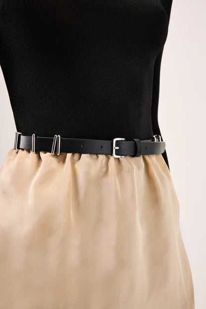 Richa Single Wrap Silver Belt Black