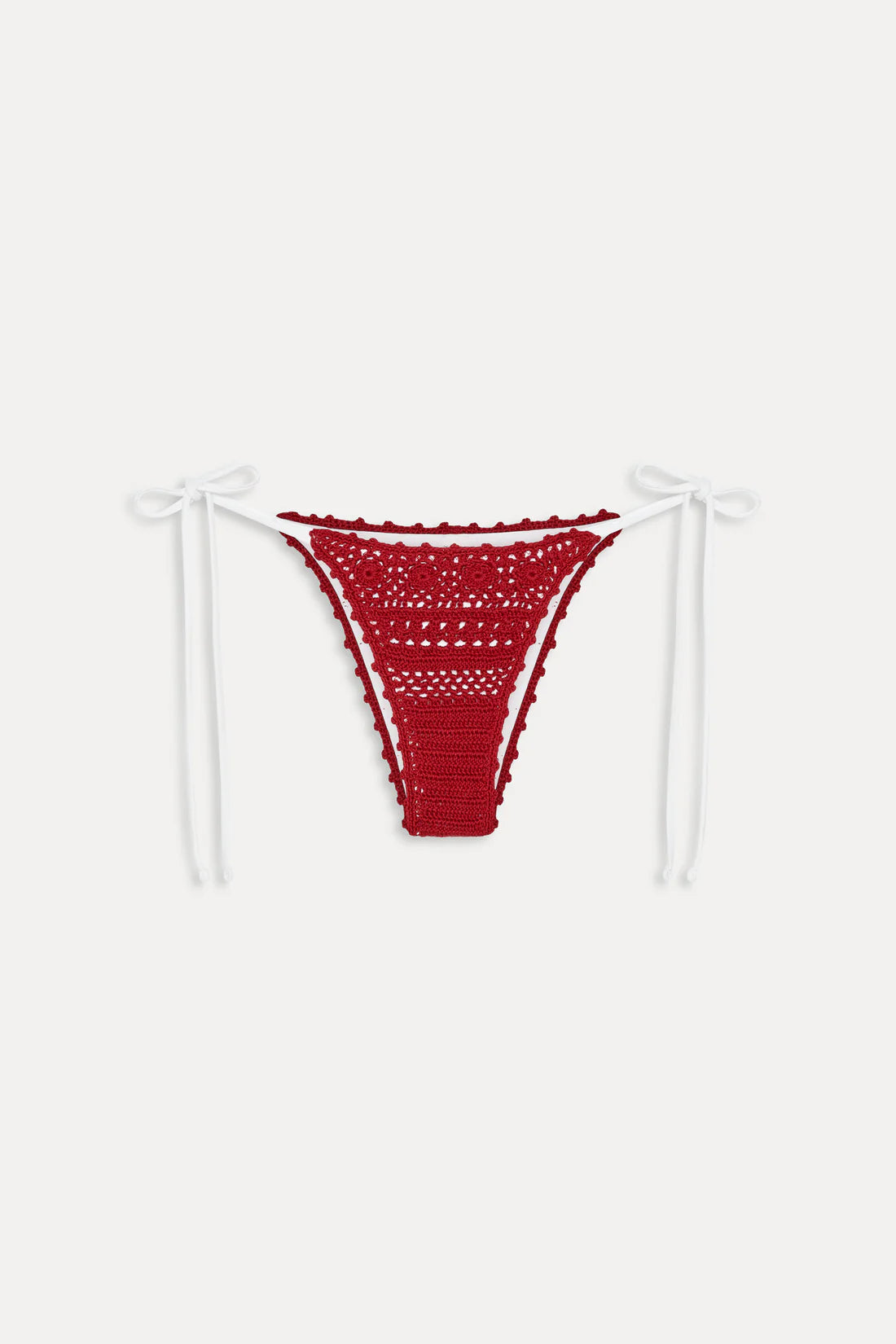 Mackenzie Crochet Red Bikini Bottom