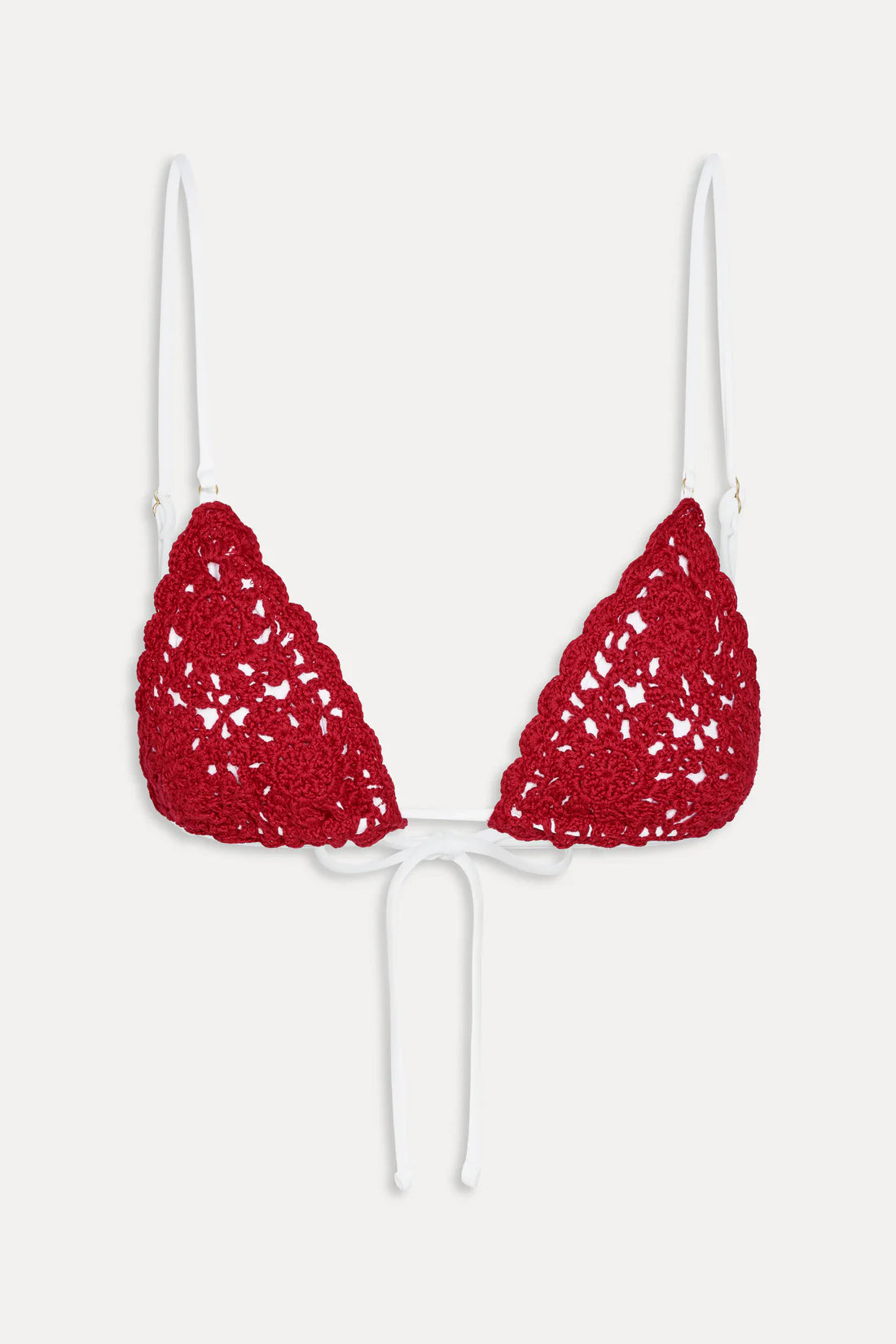 Elena Crochet Red Bikini Top