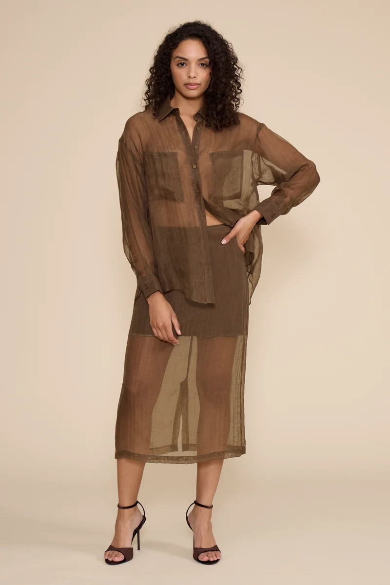 Carleen Cargo Pocket Top Olive