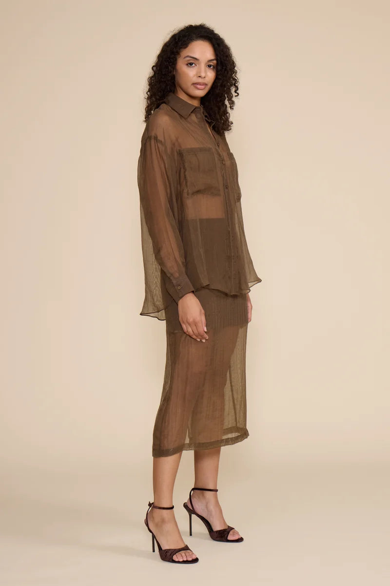 Carleen Cargo Pocket Top Olive