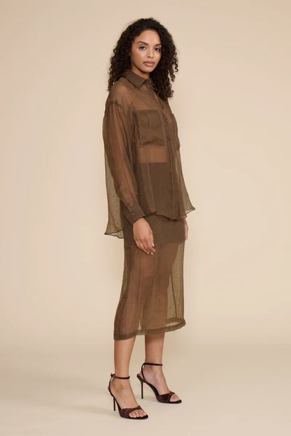Carleen Cargo Pocket Top Olive