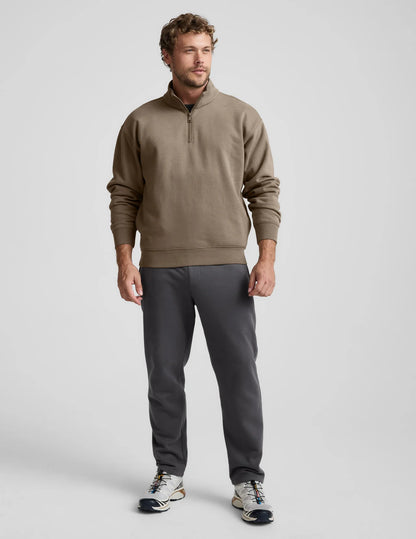 Luxe Fleece Quarter Zip Pullover Green