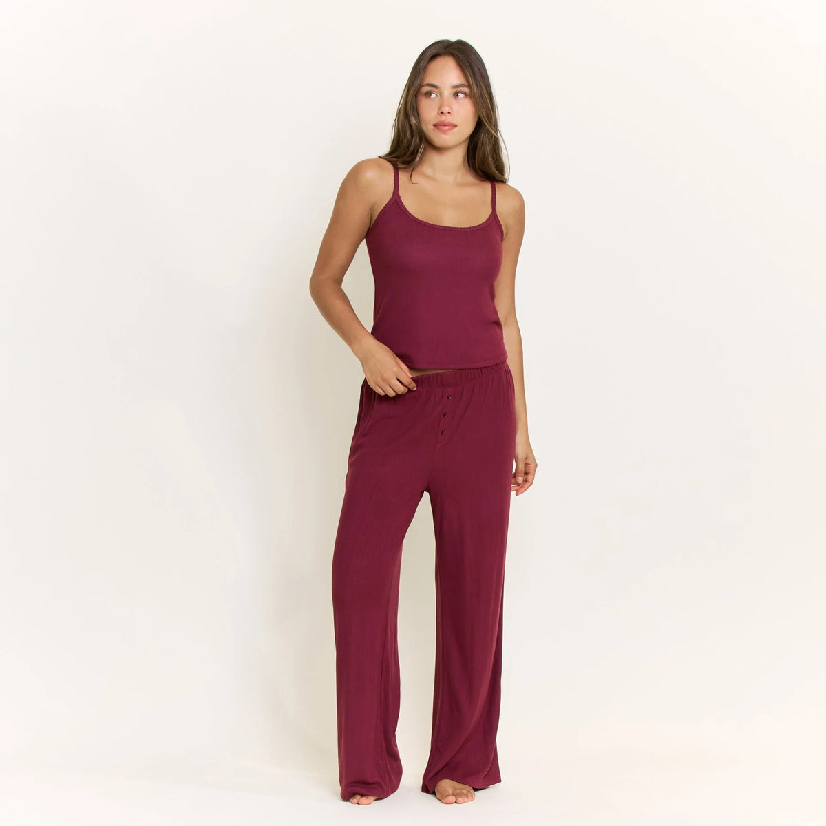 Blissfull Cami - Pant Red Wine