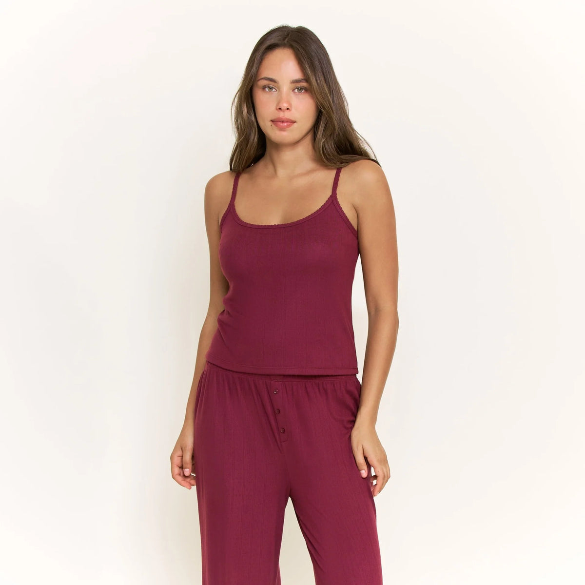 Blissfull Cami - Pant Red Wine