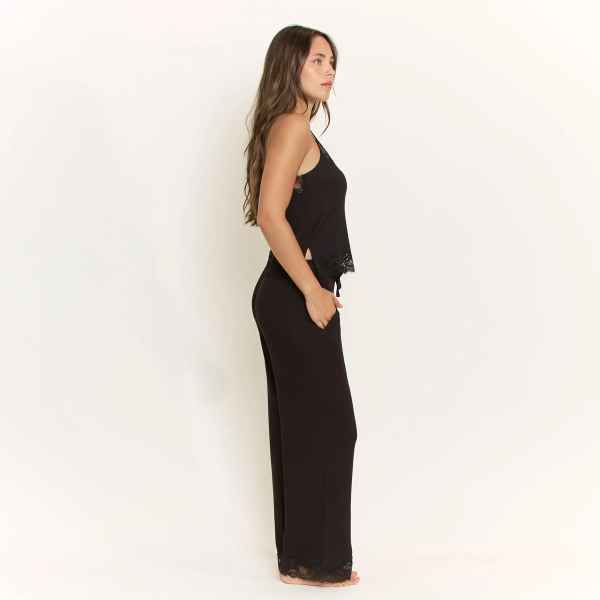 Dream On Cami Pant Set Black