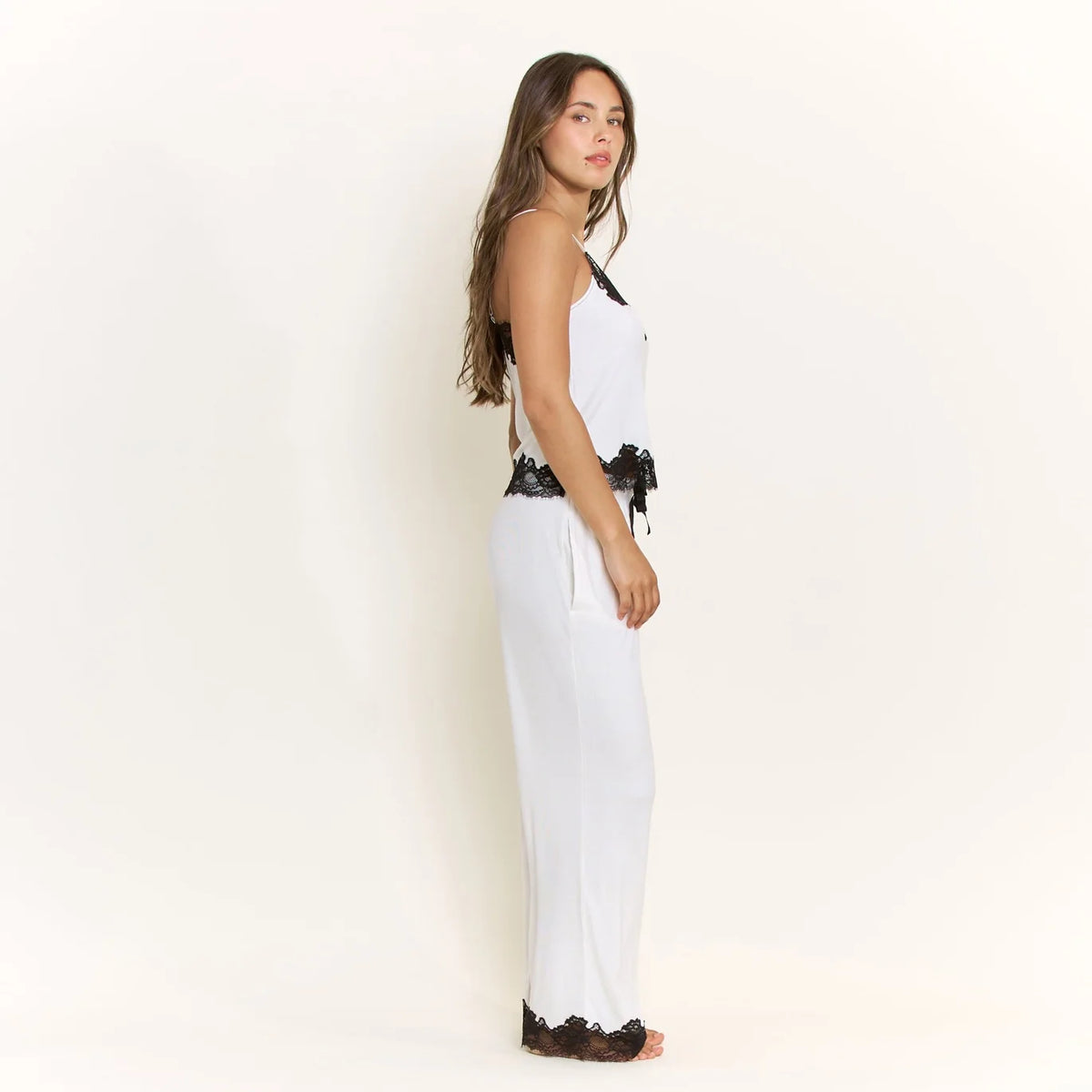 Dream On Cami Pant Set White