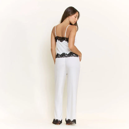 Dream On Cami Pant Set White