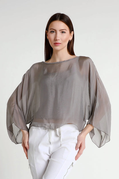 Sofita Silk Caftan Taupe
