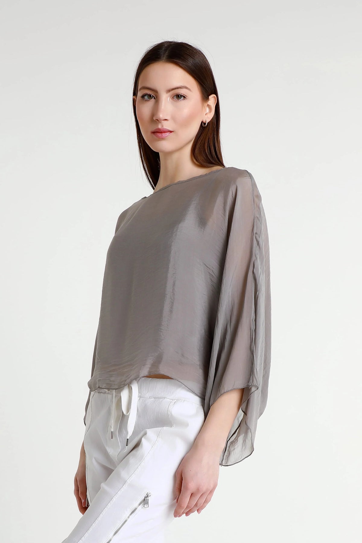 Sofita Silk Caftan Taupe