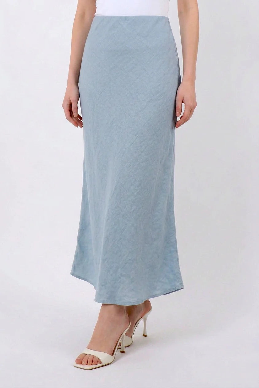 Zuzanna Linen Skirt Blue