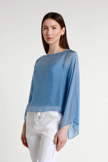 Sofita Silk Caftan Blue
