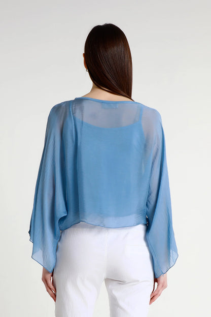 Sofita Silk Caftan Blue