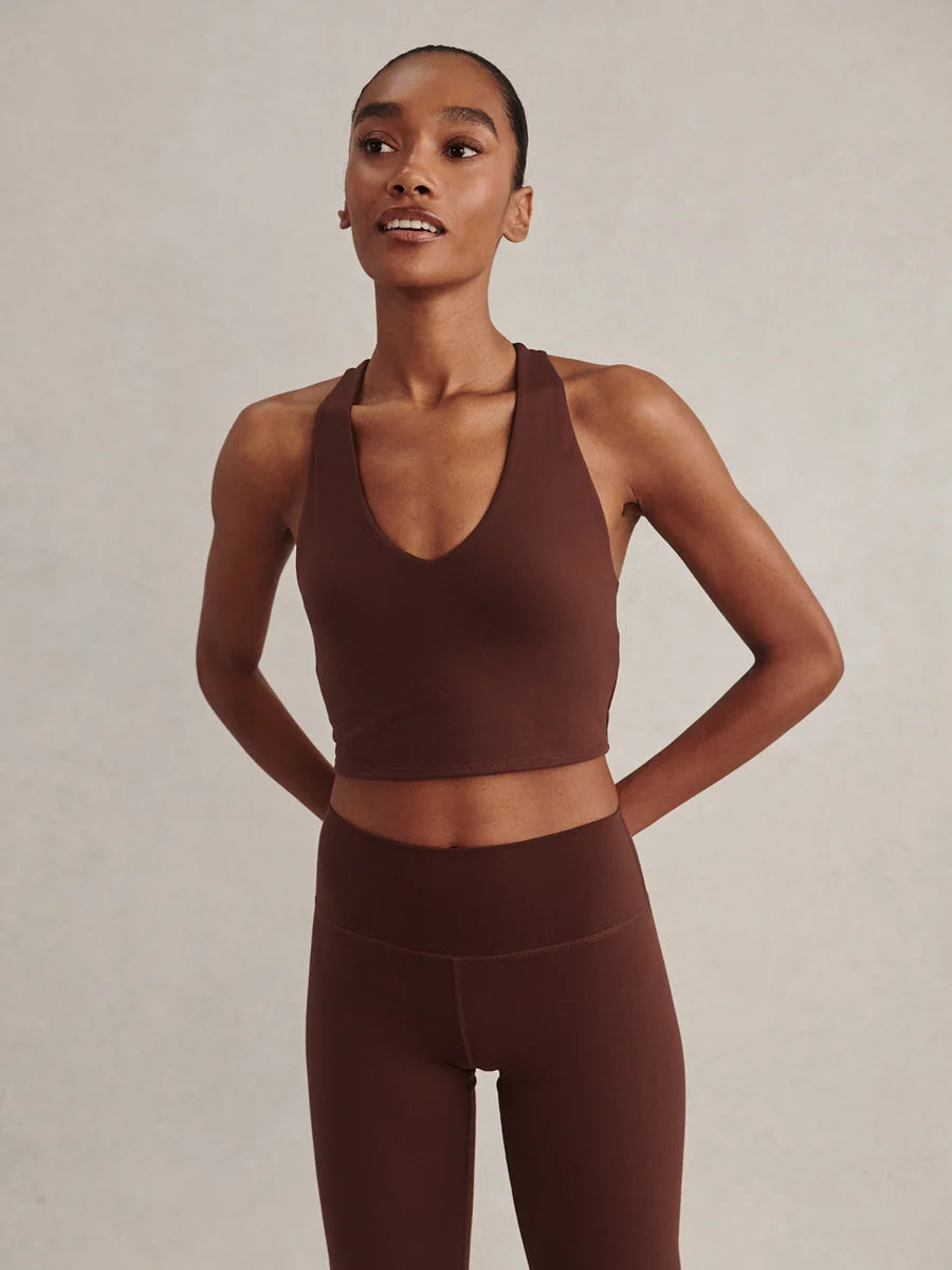 Always Burke Cropped Tank Brown