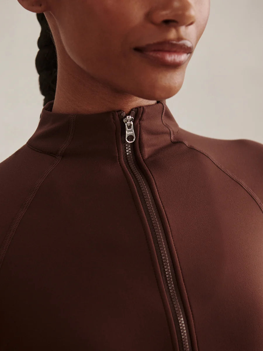 Always Zip Through Sweat Jacket Brown