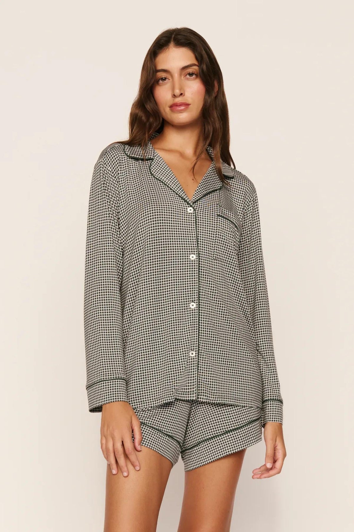 Gisele Shorts Squares PJ Set