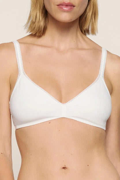 Pima Cotton Bra White